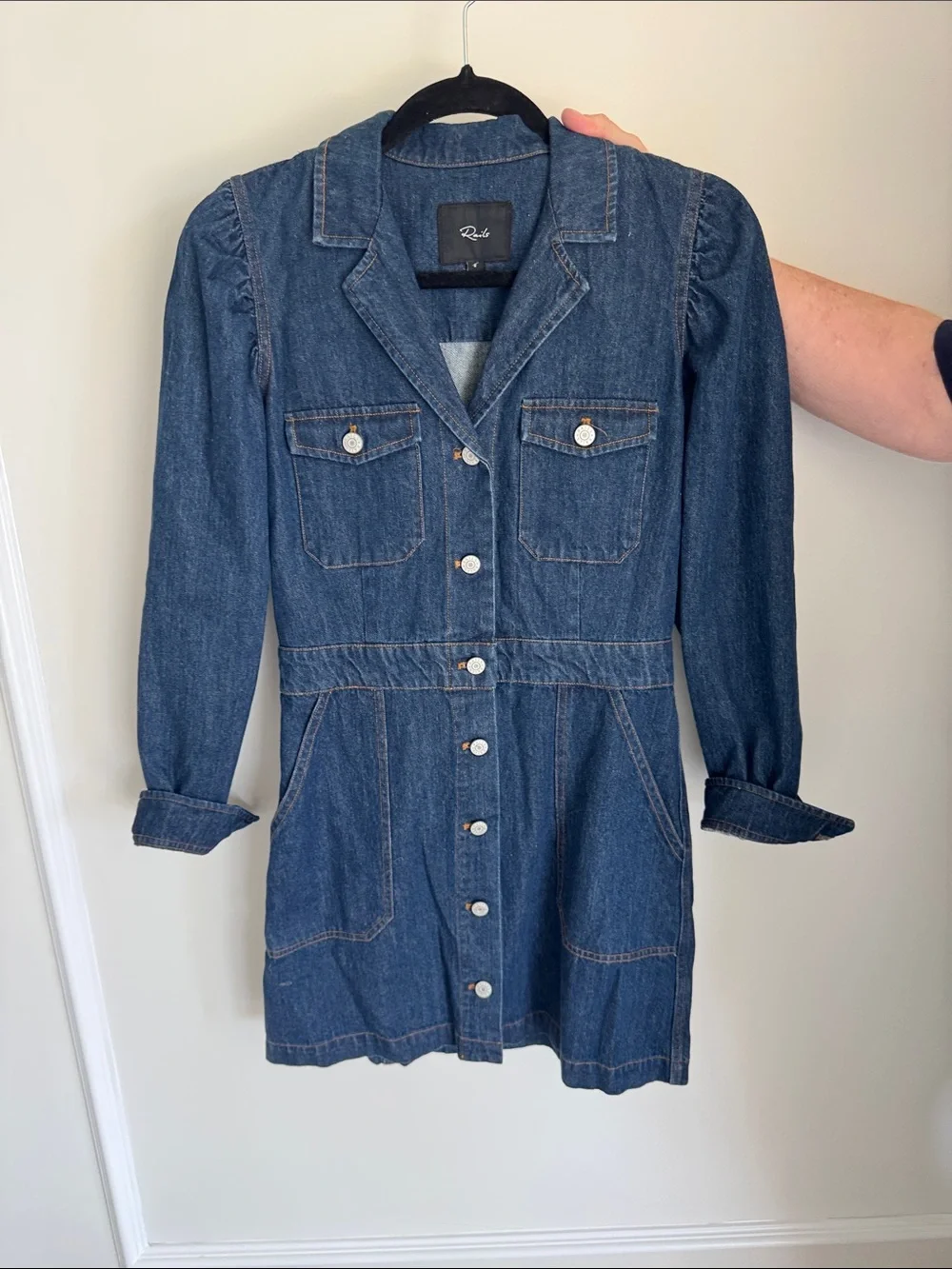 Rails Dark Blue Denim Button-Front Jacket